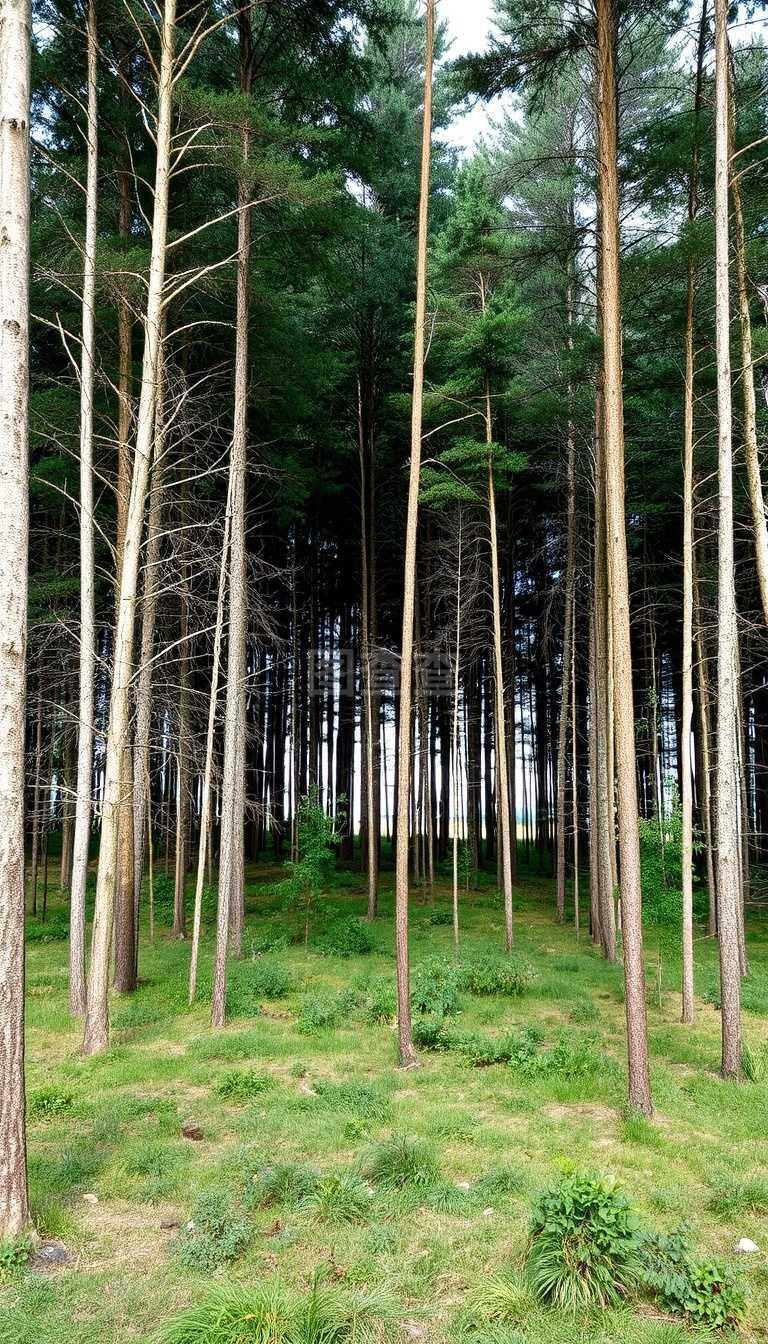 林木林景觀空白,樹(shù)木眾多
